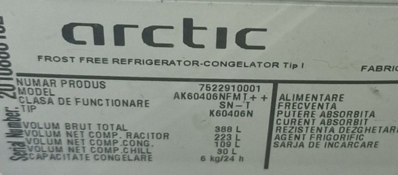 Combina frigorifica arctic ak60406nfmt++