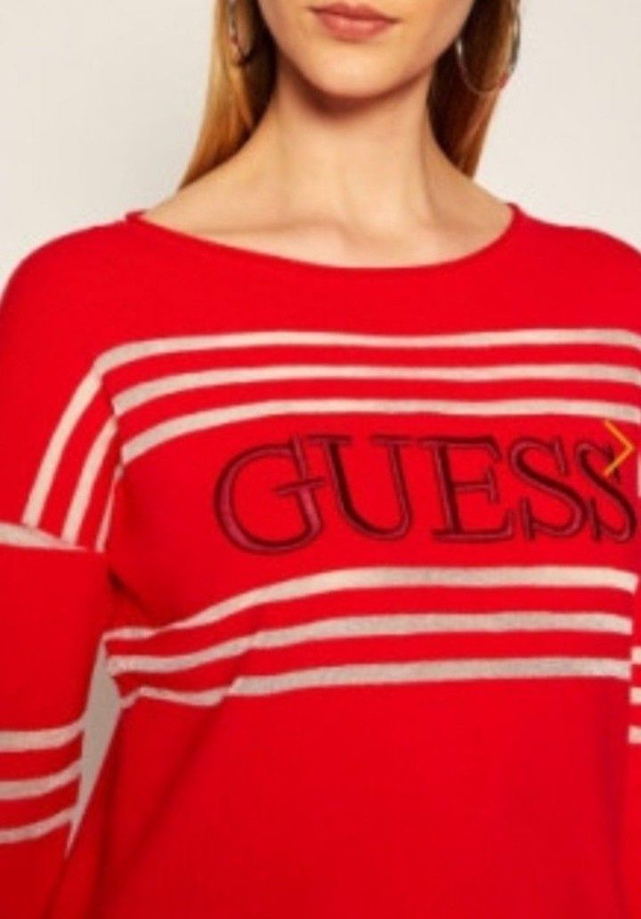 Bluza originala  Guess, logo brodat, Italia, saculet, etichetă