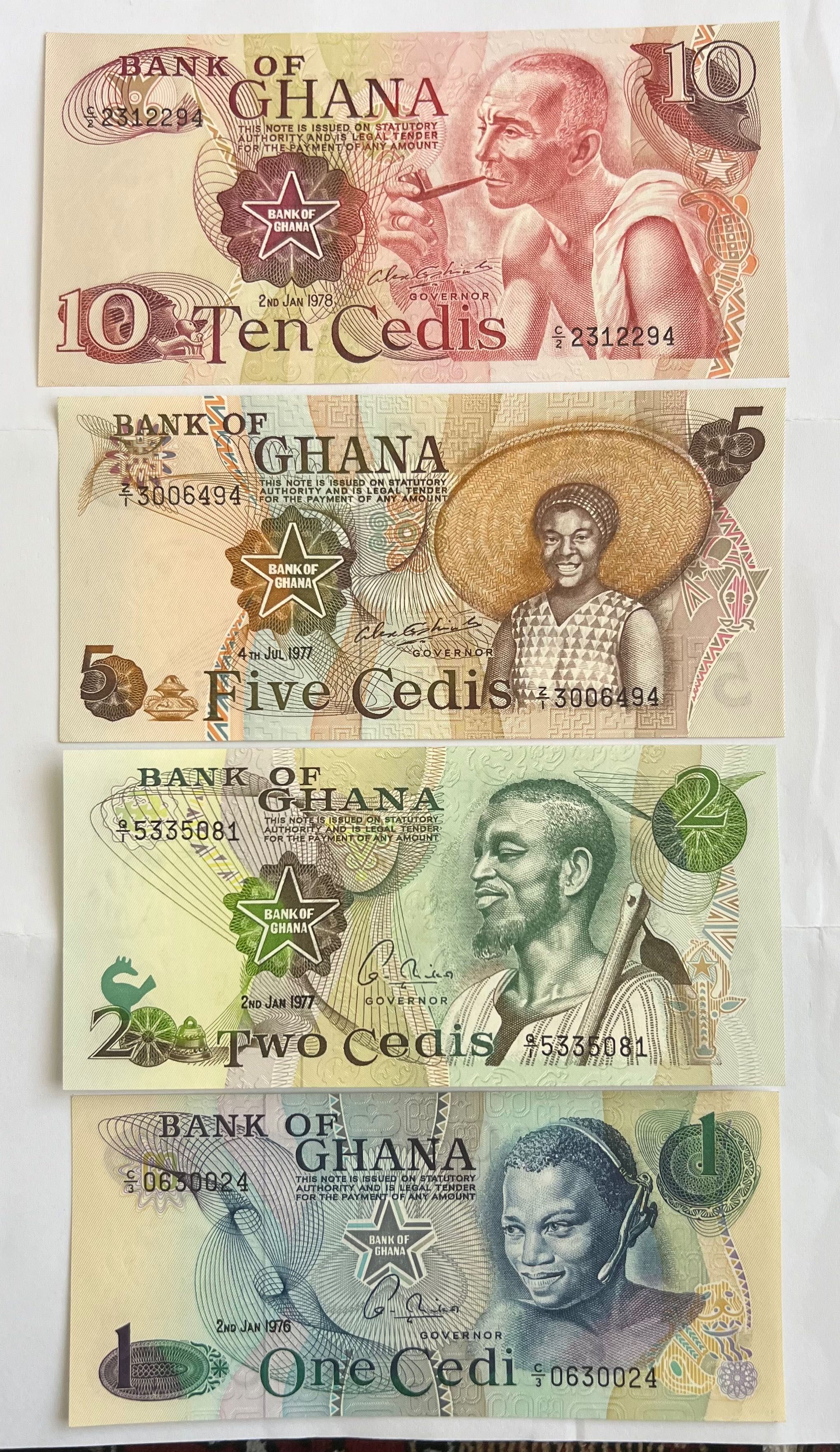 Bancnote Ghana 1977