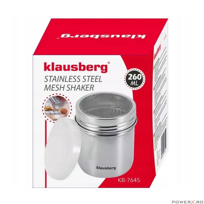 Recipient pentru presarat zahar pudra, cacao, scortisoara, 260ml,