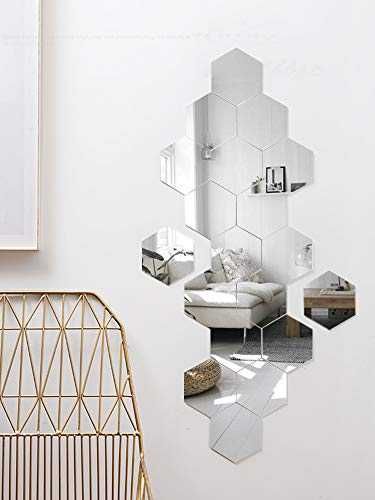 Set Oglinzi Acrilice Design Hexagon - Oglinzi Decorative XL Size 12buc