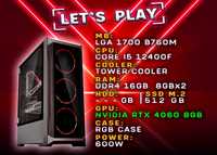 Игровой Компьютер! Core i5 12400F / RTX 4060 / DDR4 16GB / SSD 512 GB