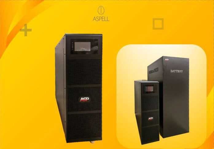 Трехфазный ИБП UPS ASP 10KVA батарея 30шт - 7 а/ч Форма оплаты любая
