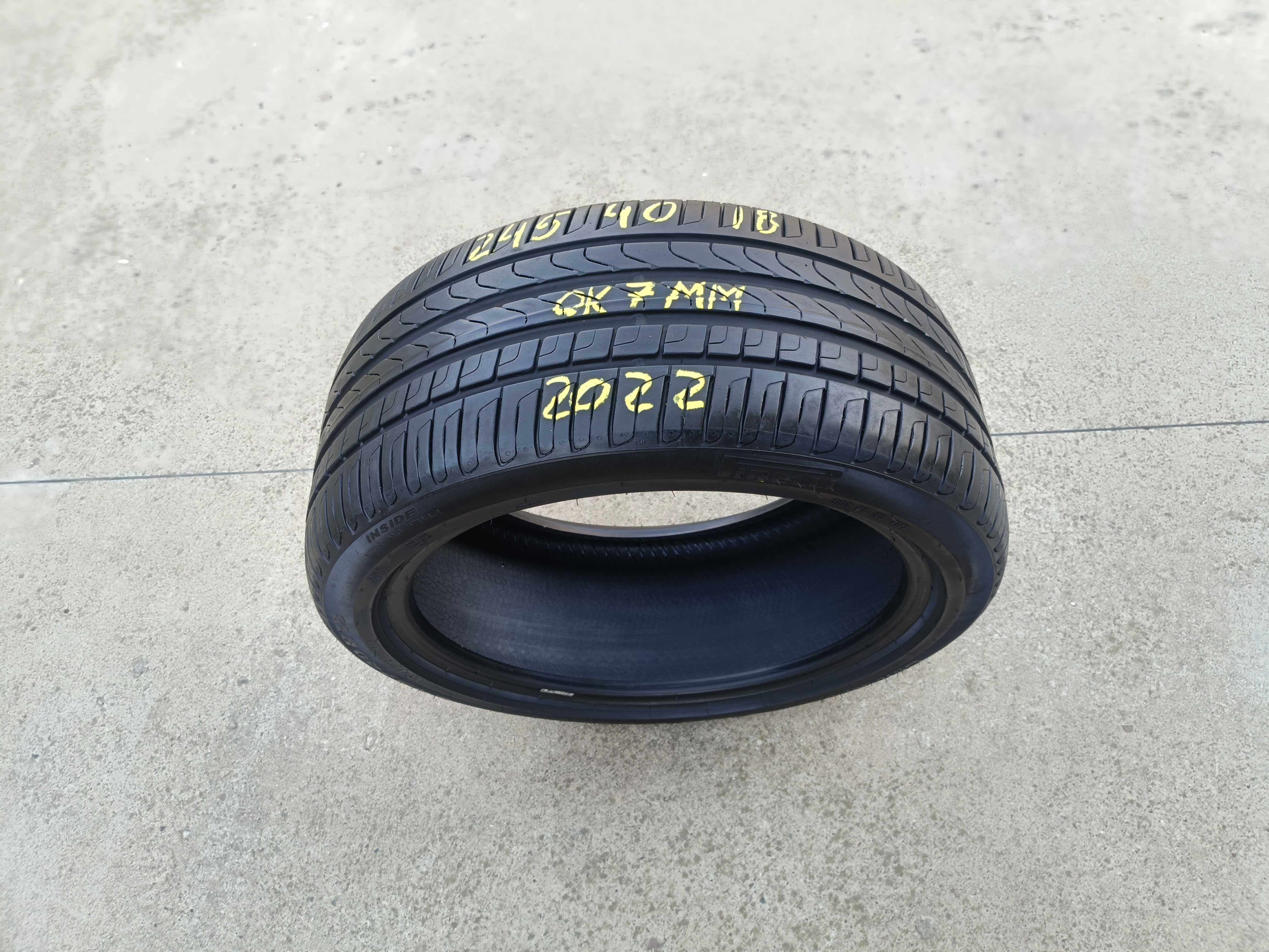 O anvelopa de vara 245 40 18 pirelli cinturato P7 profil 7 mm dot 2022