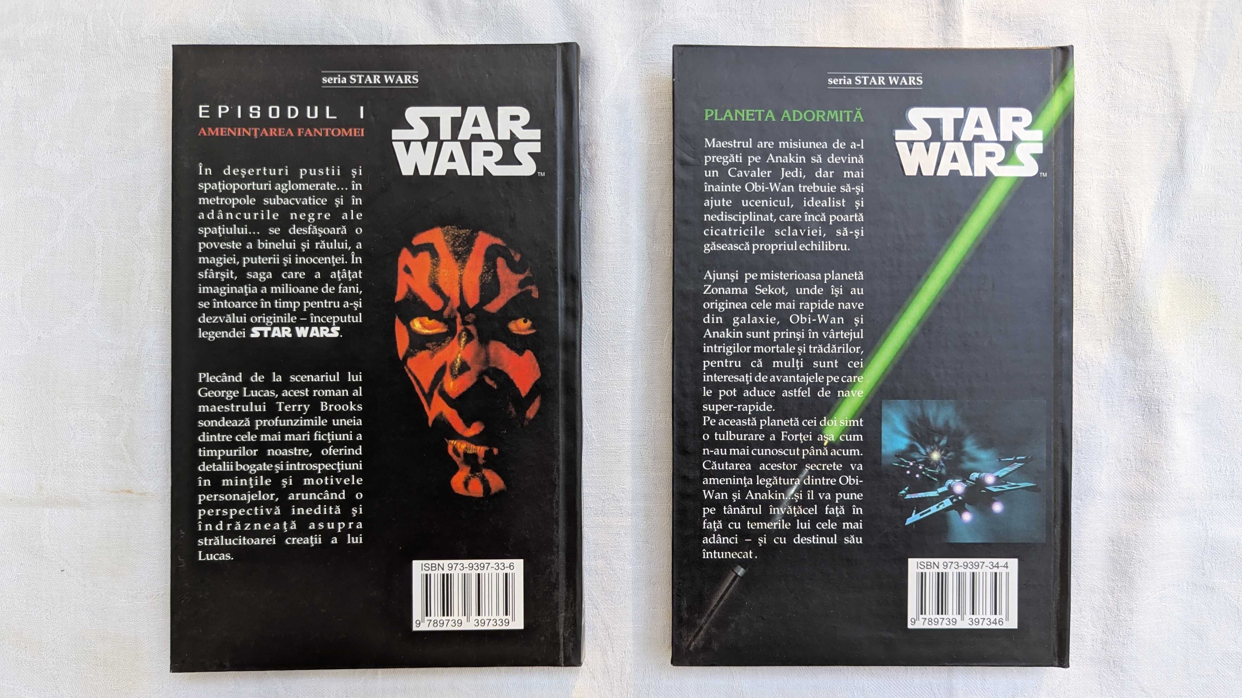 Cărți Star Wars "Amenințarea Fantomei" și "Planeta Adormită"