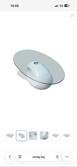 Холна маса / овална / стъклена / НОВА*