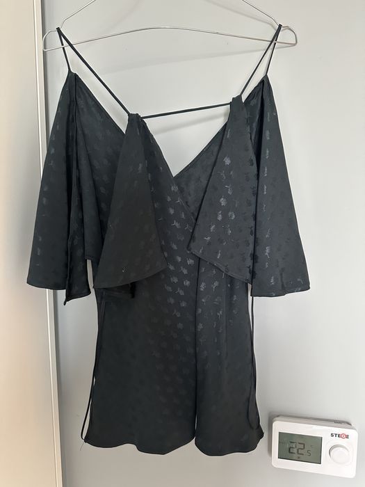 Top jacard Zara albastru petrol