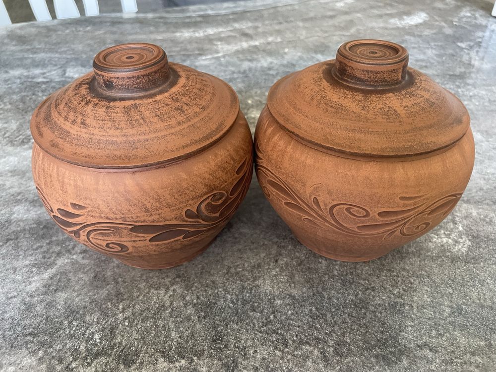 Горшки из красной глины, произведены в России (цена за 1 шт)