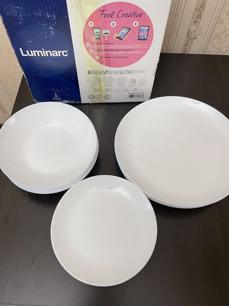 Продам новый набор тарелок Luminarc.
