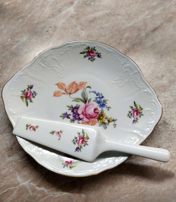 Фарфоровый шикарный набор блюд 2 шт новогодние  Ёлка