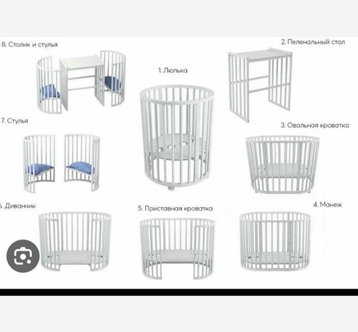 Недорого универсальная, детская кроватка трансформер.