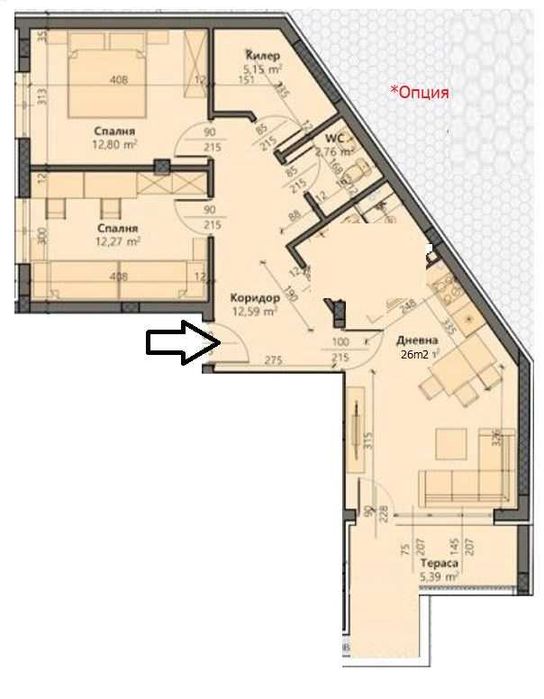 Продава се Тристаен апартамент в Варна, Виница - 109 кв.м за 1040 €/кв.м - Снимка #2