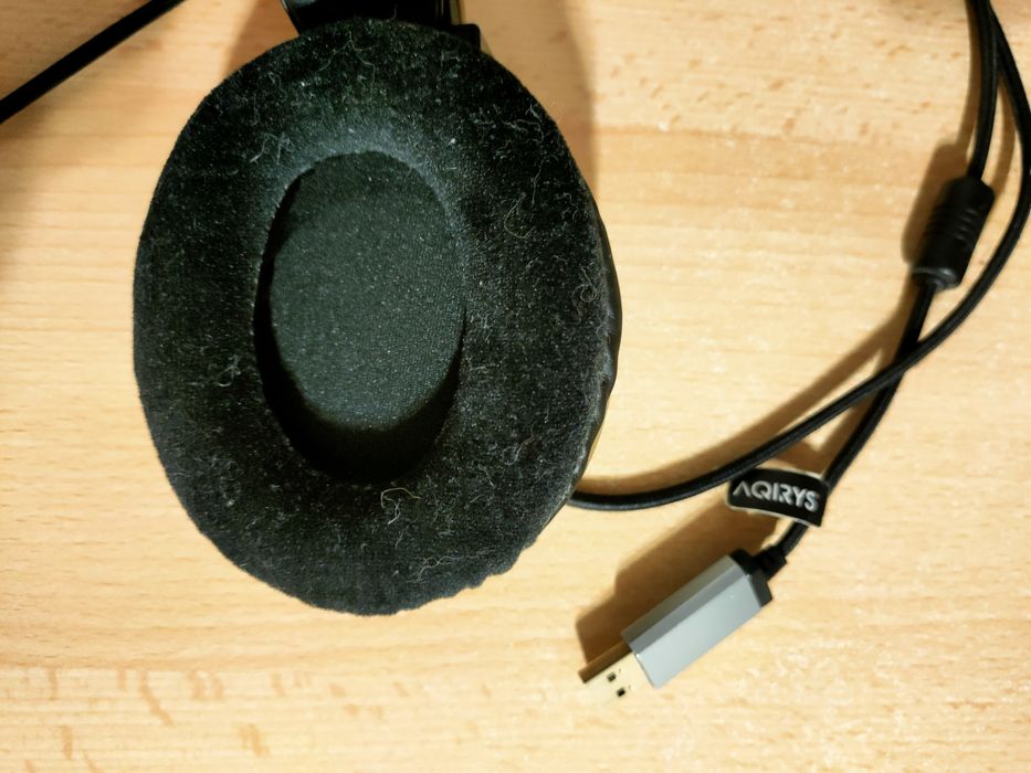 Casti Gaming AQIRYS Cygnus, USB, 7.1 surround, negru