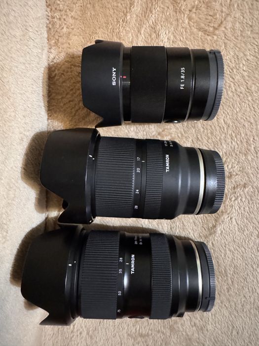 A7iv sony nou/Tamron 28-75/Tamron 70-180/sony 35/sony 85