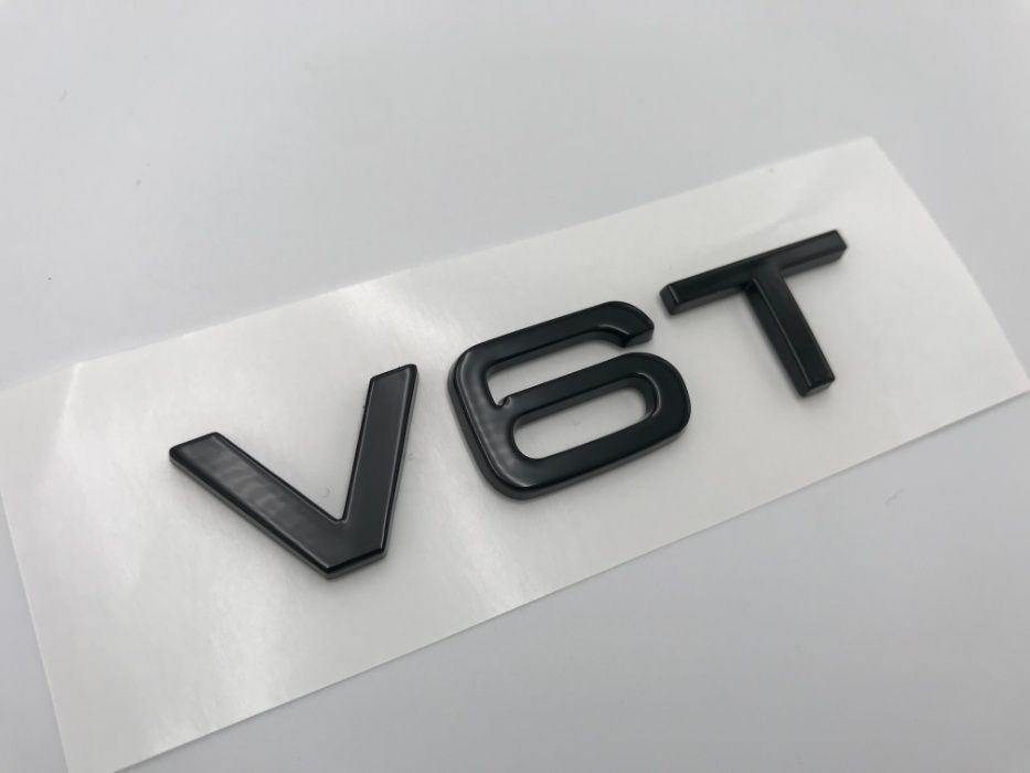 Emblema AUDI V6T aripa negru