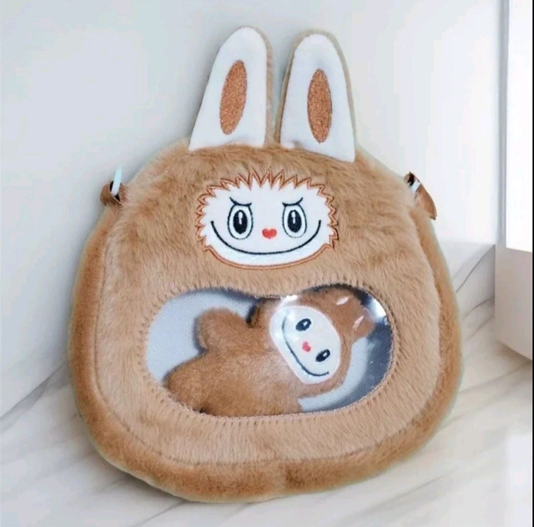 Плюшена Чанта Лабубу Labubu с подарък плюшена играчка Labubu