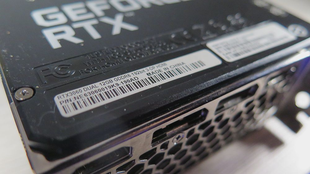 NVIDIA GeForce RTX3060 12GB Dual GDDR16 192bit