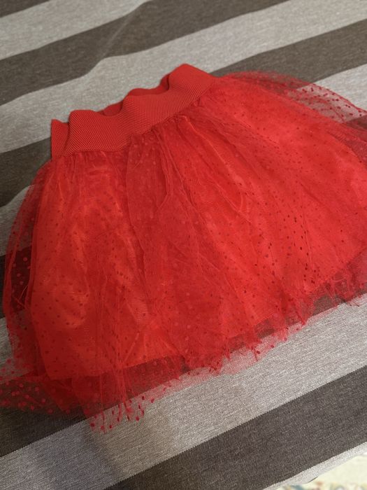 Юбка пачка, красная детская