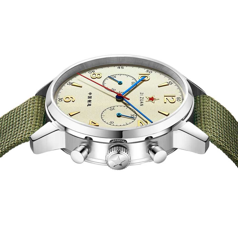 Ceas 40 mm Pilot 1963 Chronograf Safir Seagull ST1901