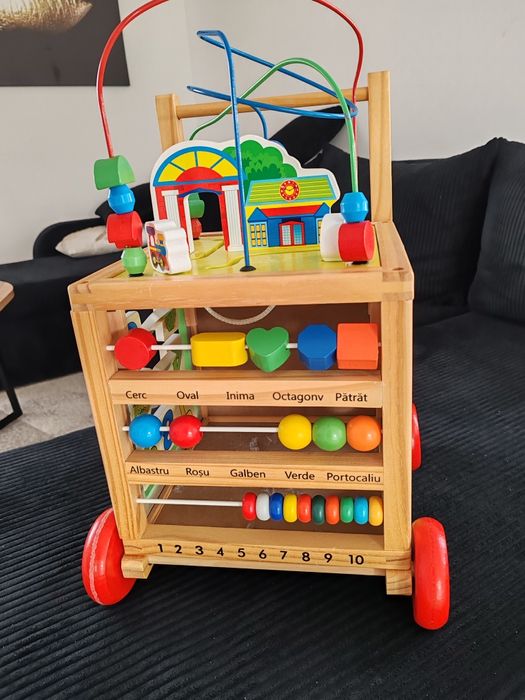 Antepremergator tip Cub, Multifunctional din lemn, 6 în 1