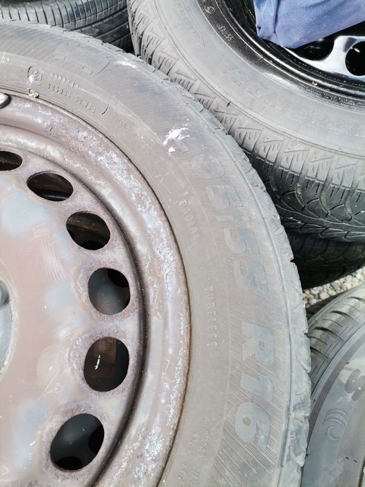 Jante Oțel 5x112 R16 Volkswagen Seat Skoda Audi + anvelope 205/55r16