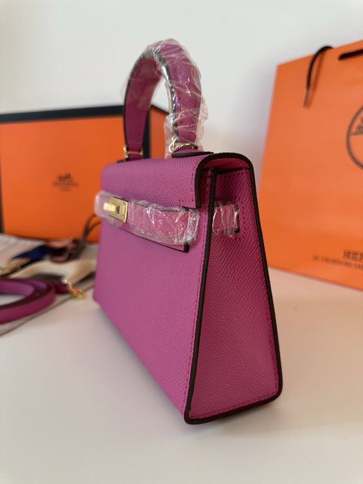 Geanta Hermes Kelly 19cm Fuchsia