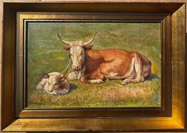 Zombory Lajos (1867-1933). Tablou Autentic, Ulei/panza, Cotat! 55X40cm