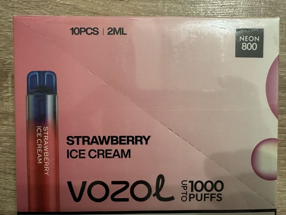 Tigara electronica Vozol Strawberry Ice Cream cu 1000 Pufs.