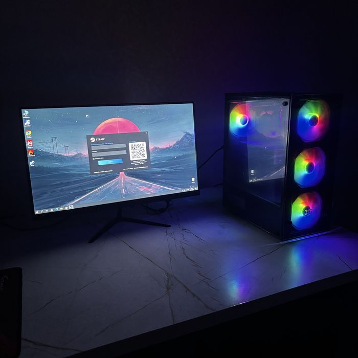 Игровой ПК, Core i5 12400F + RX 580 8gb