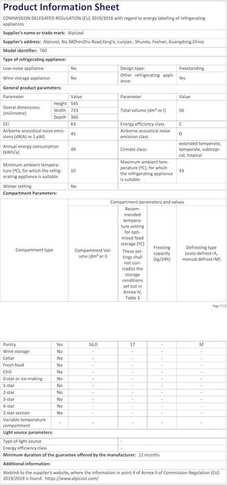 AAOBOSI 60L компресорен авто хладилник/фризер с APP контрол