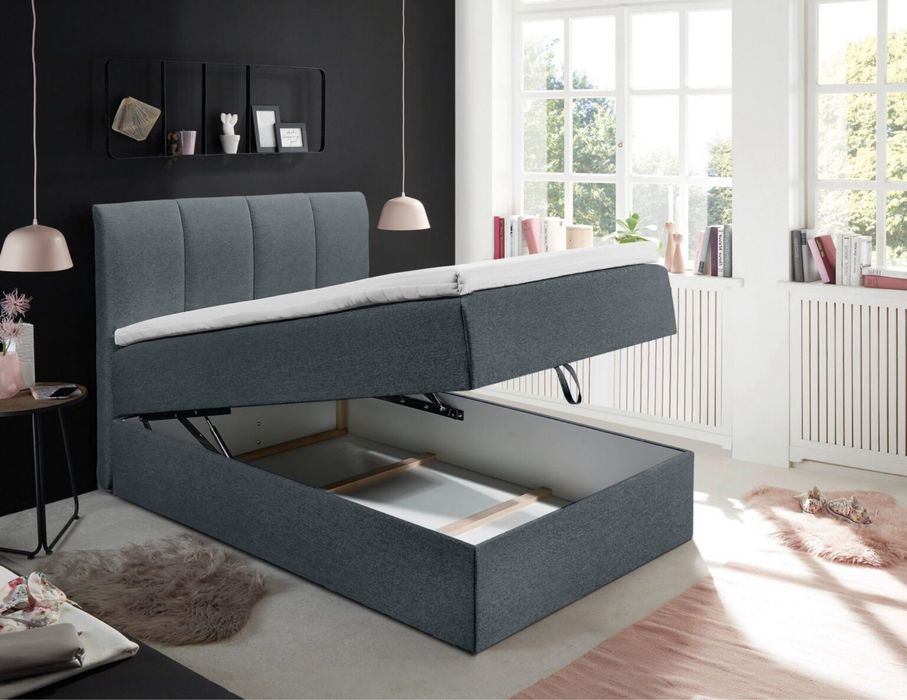 Pat Boxspring Granada cu lada de depozitare 120cm