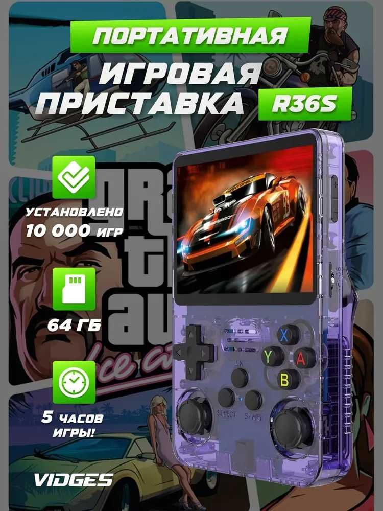 Портативная игровая приставка  R36S для игр PSP, PS1, DreamCast и тт.