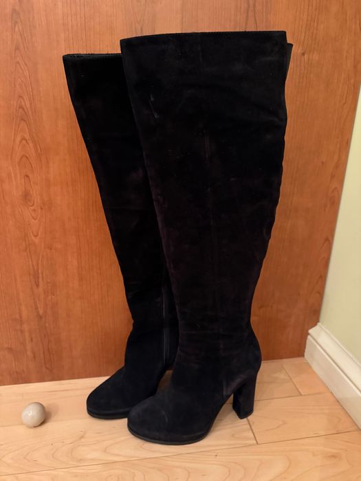 Маркови Ботуши с токче естествен велур