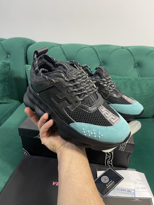 Adidasi Versace Chain Reaction piele naturala Premium