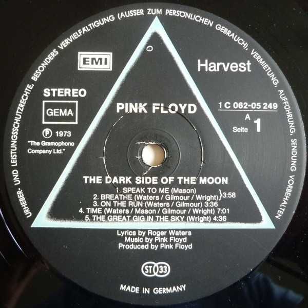 Pink Floyd The Dark Side Of The Moon LP
