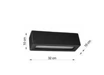 Aplica ceramica Sollux Lighting Vega E27, Boho Design, Negru