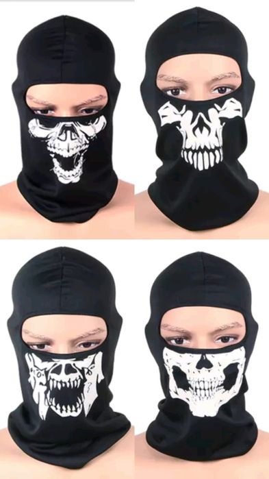 Подшлемник ~ Балаклава ~ Маска с принтом "Череп". Разных расцветок!