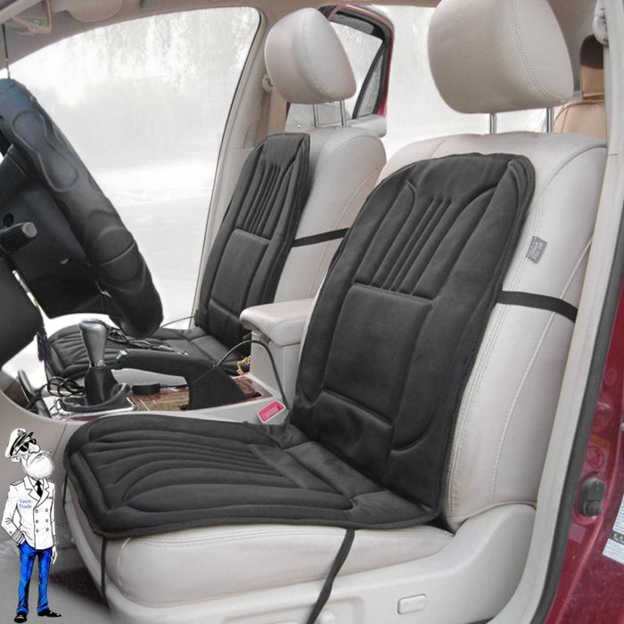 Подгряваща седалка 91см х 45см, Калъф с нагревател за кола 12V