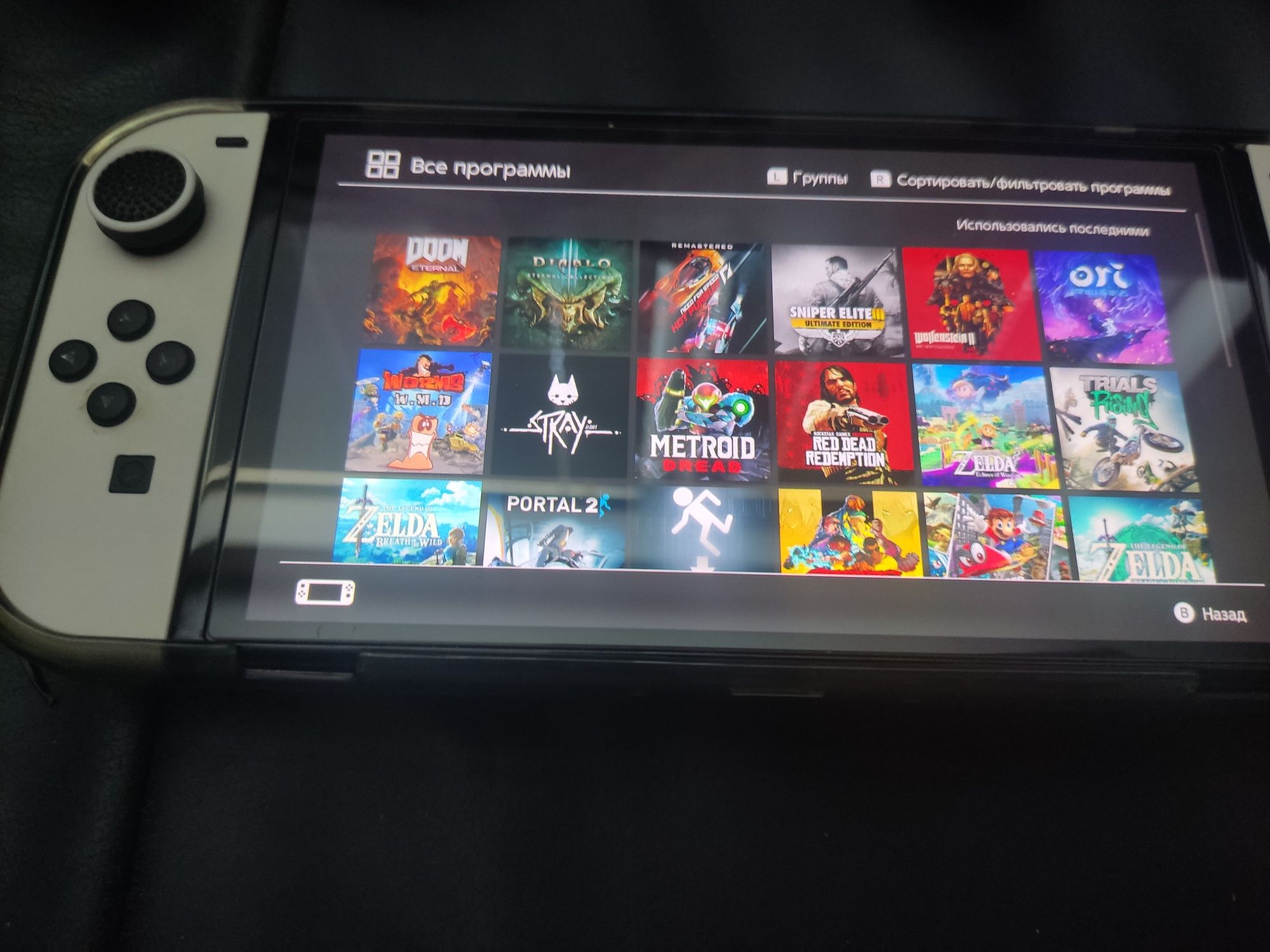 Nintendo Switch Oled + чип + огромен компект аксесуари