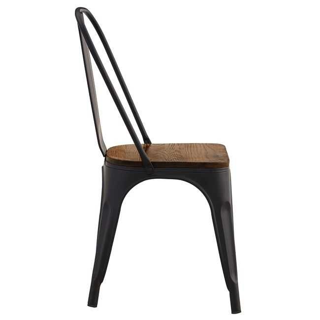 Метален стол Relix Pro, с кожена или дървена седалка, ПРОМОЦИЯ