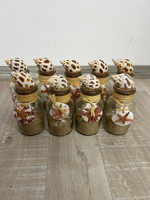 Set 9 buc Sticlute Marine nisip natural
