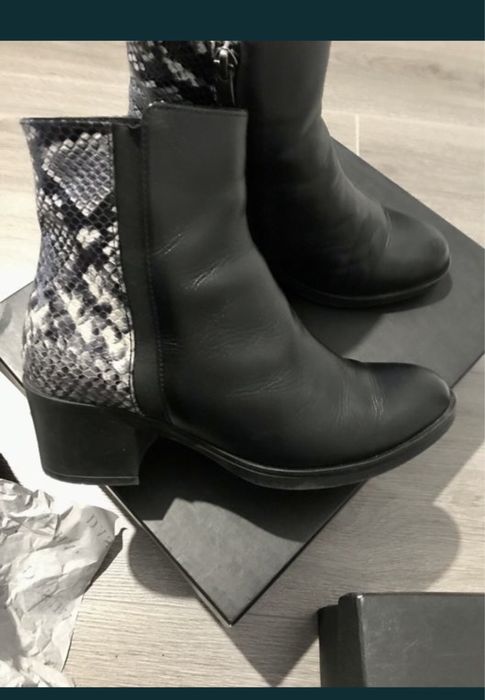Cizme/botine din piele, Dasha, marimea38.