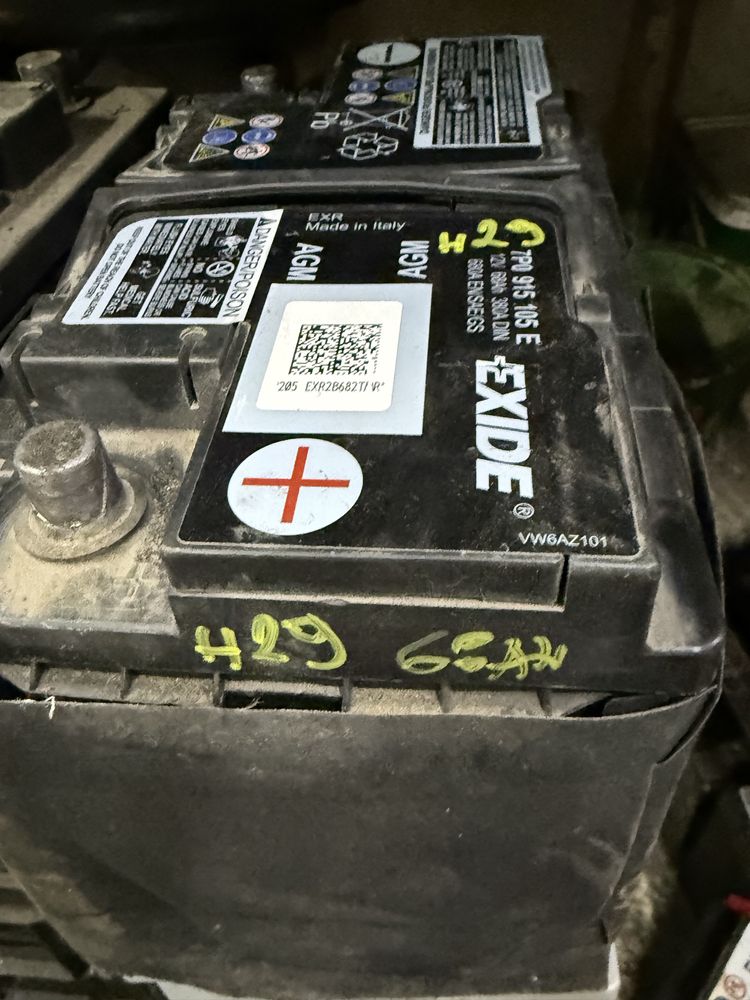 Акумулатор Exide Agm 12V 68 ah 680A стартов ток ном29