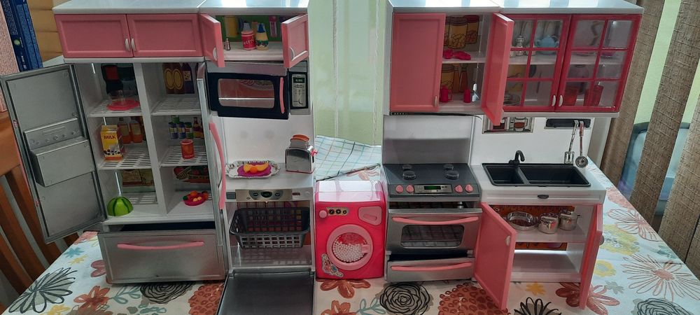 Детски комплект кухня, пералня и аксесоари за Barbie