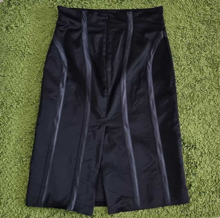 Top + fusta  midi din satin