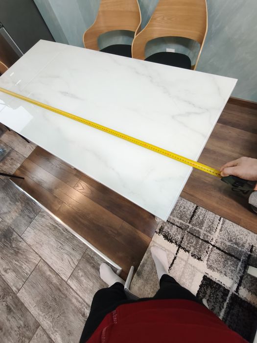 Разтегателна трапезна Маса с закалено стъкло