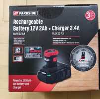 Продавам батерия и зарядно Parkside 12v