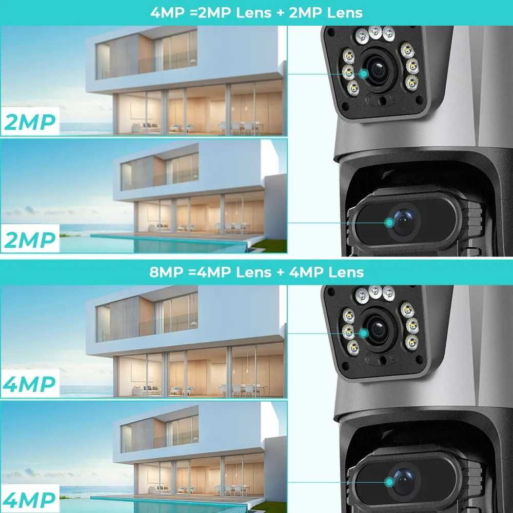 Камера за наблюдение STELS SL80, IP Wi-Fi, PTZ камера, 4K Ultra HD,8MP
