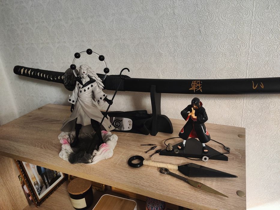 Набор фаната Naruto — фигурки, катана, кунаи, повязка