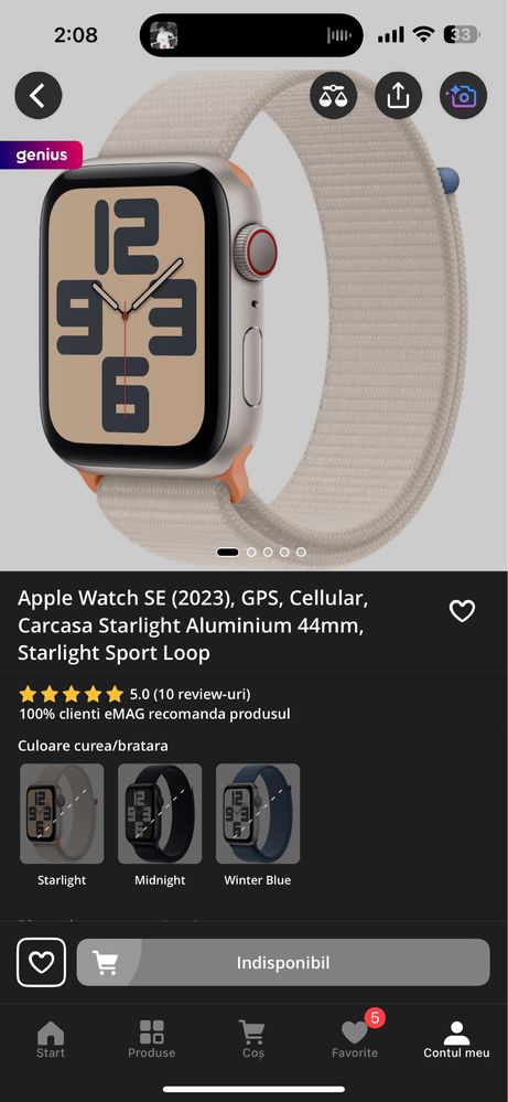 Apple Watch SE (2023) - 44mm, Cellular